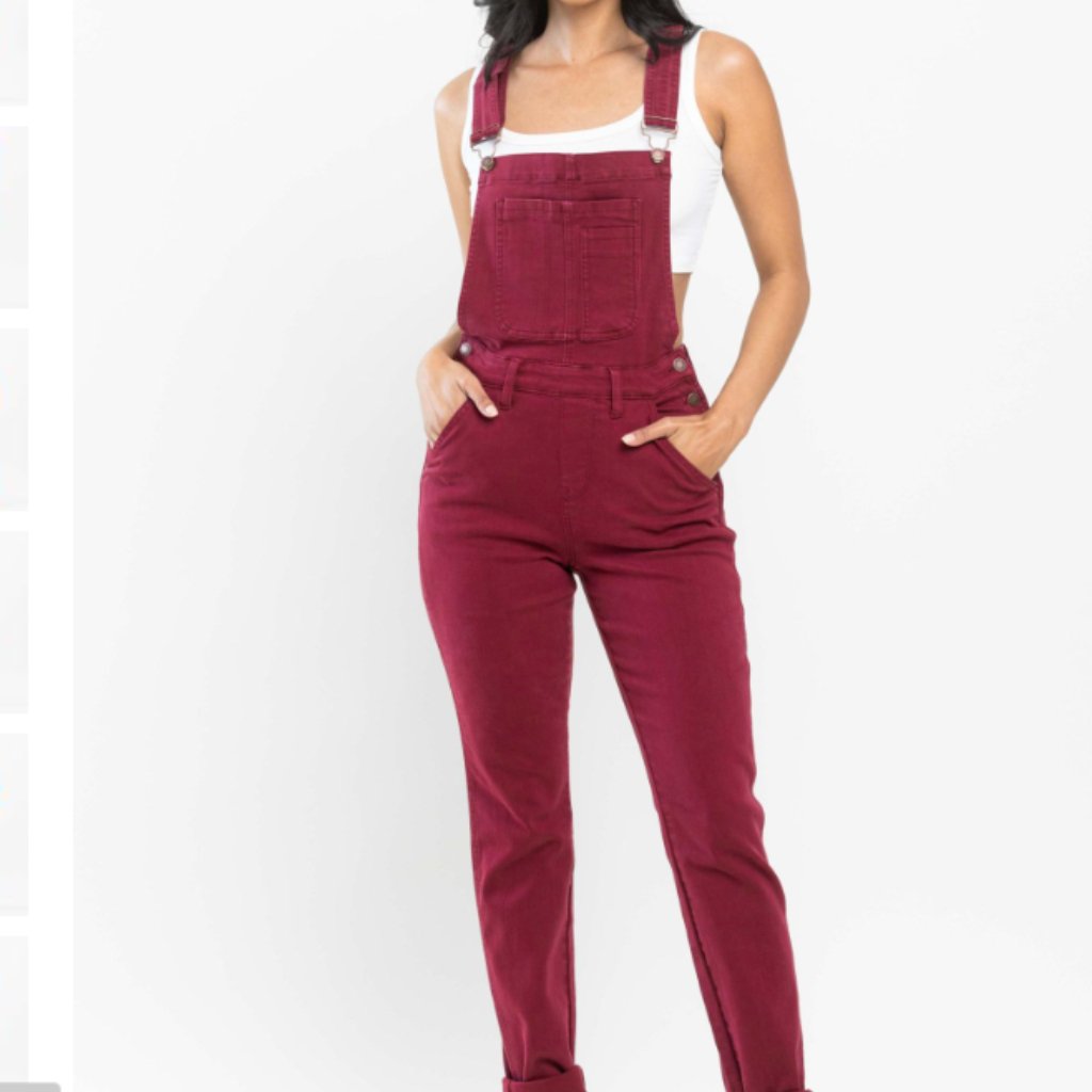 Judy Blue 88712 Overalls Maroon